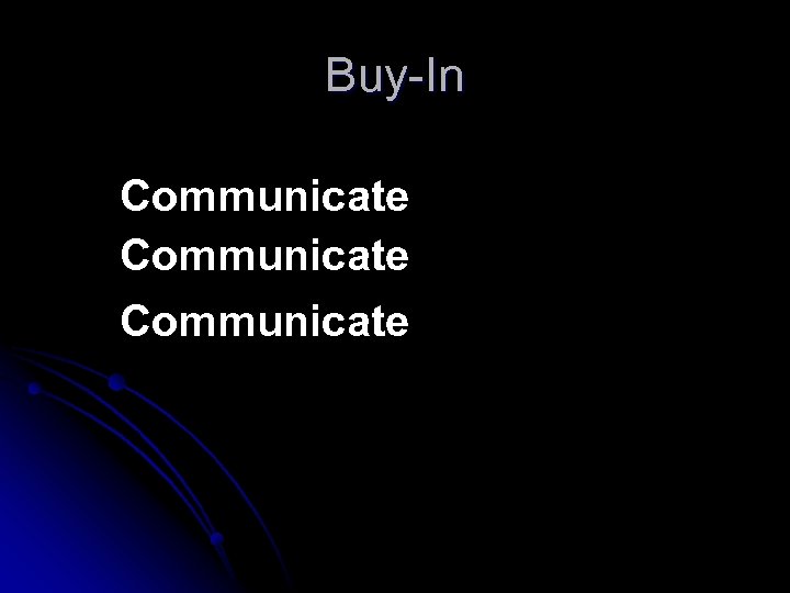 Buy-In Communicate 