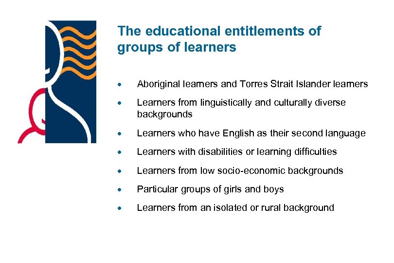 The educational entitlements of groups of learners · Aboriginal learners and Torres Strait Islander