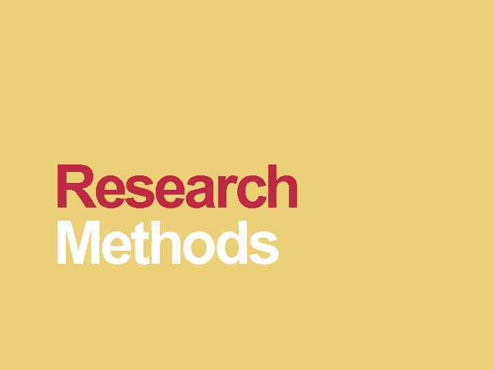 Research Methods 