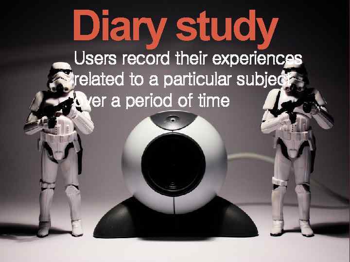 Diary study Users record their experiences related to a particular subject over a period