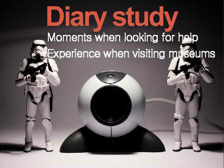 Diary study Moments when looking for help Experience when visiting museums 