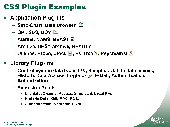 CSS Plugin Examples · Application Plug-Ins – – – Strip-Chart: Data Browser OPI: SDS,