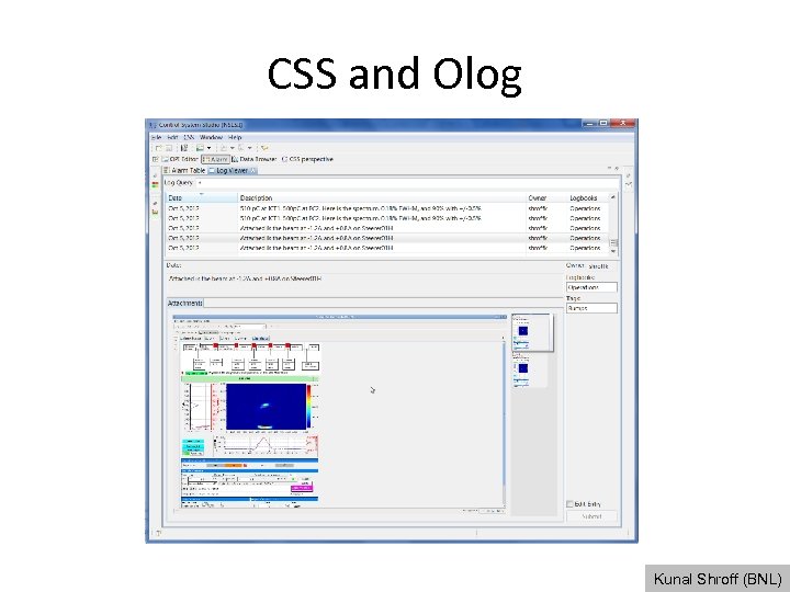 CSS and Olog Kunal Shroff (BNL) 