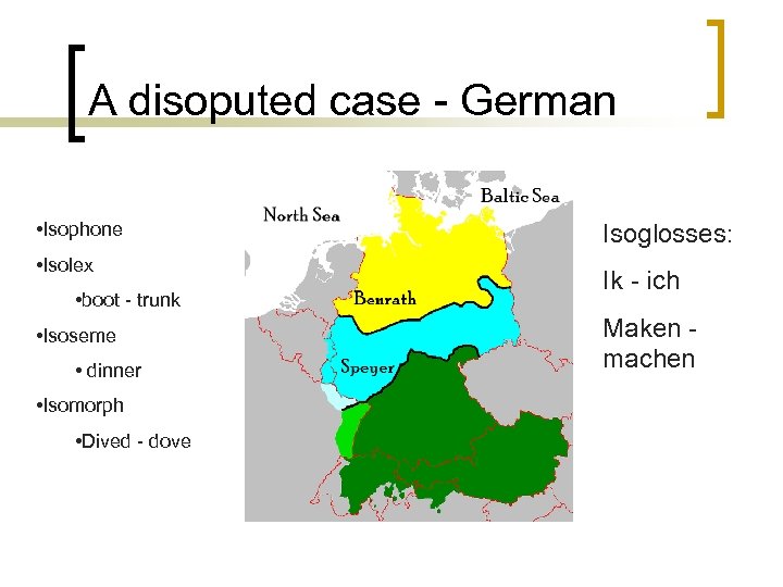 A disoputed case - German • Isophone • Isolex • boot - trunk •