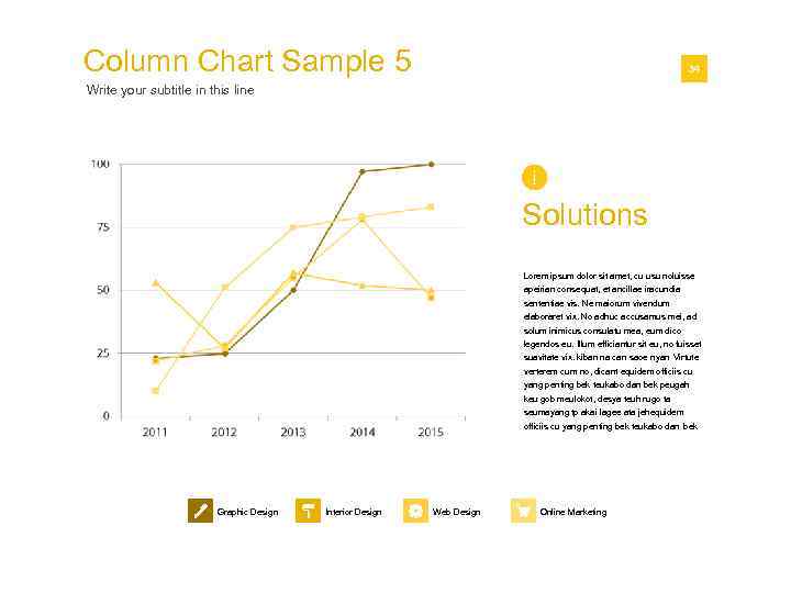 Column Chart Sample 5 01 34 Write your subtitle in this line Solutions Lorem