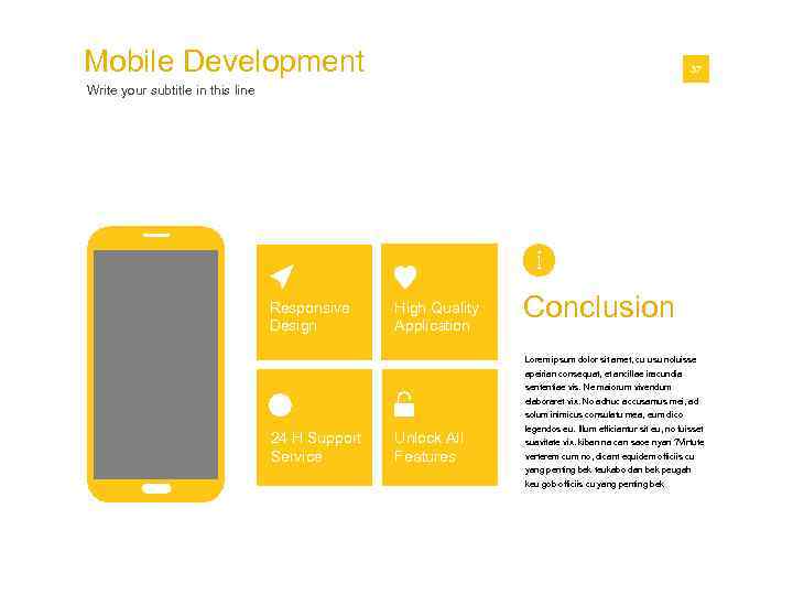 Mobile Development 01 37 Write your subtitle in this line Responsive Design High Quality