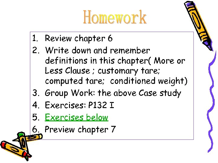 1. Review chapter 6 2. Write down and remember definitions in this chapter( More