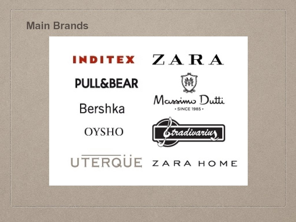 Main Brands 