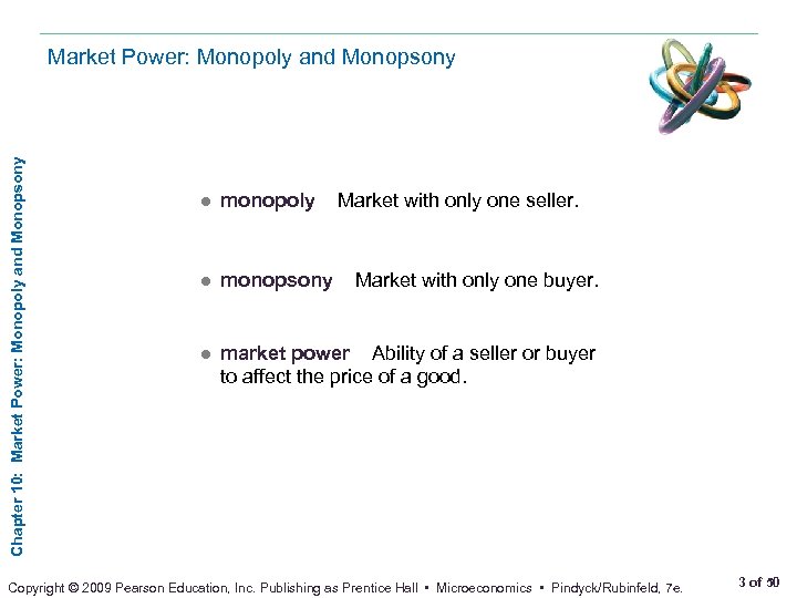 Chapter 10: Market Power: Monopoly and Monopsony ● monopoly ● monopsony Market with only