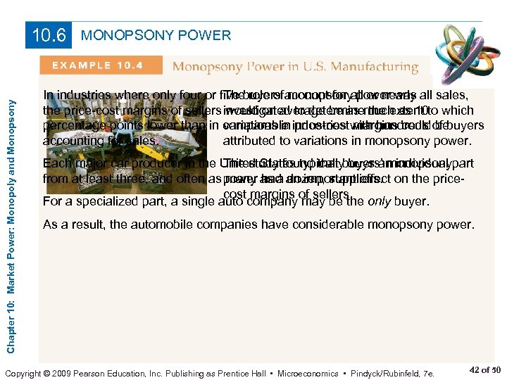 Chapter 10: Market Power: Monopoly and Monopsony 10. 6 MONOPSONY POWER The role of