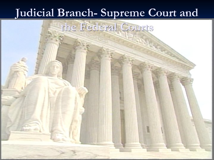 Judicial Branch- Supreme Court and the Federal Courts 