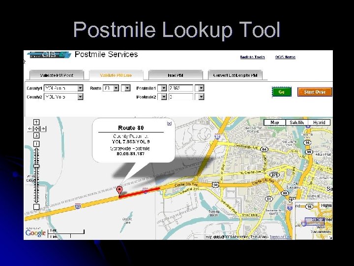 Postmile Lookup Tool 