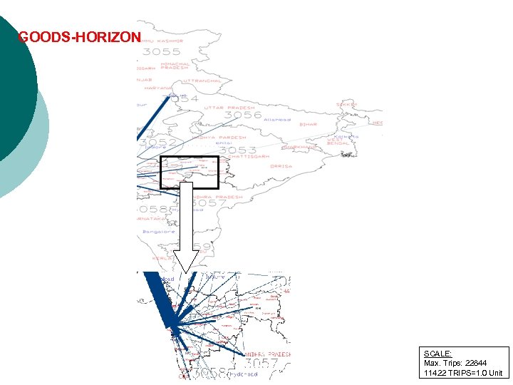 GOODS-HORIZON SCALE: Max. Trips: 22844 11422 TRIPS=1. 0 Unit 