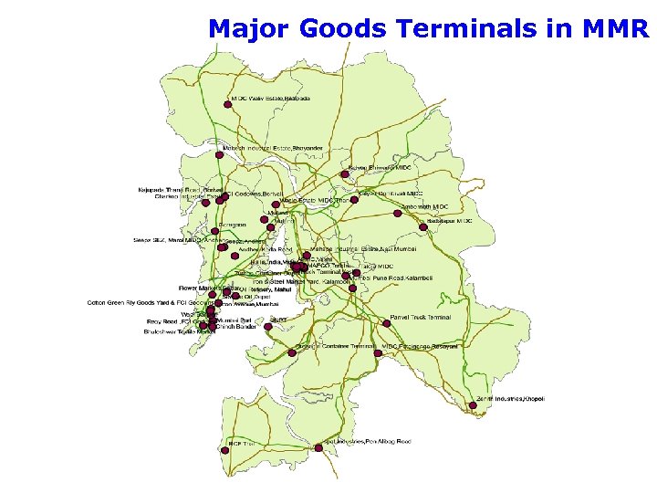 Major Goods Terminals in MMR 