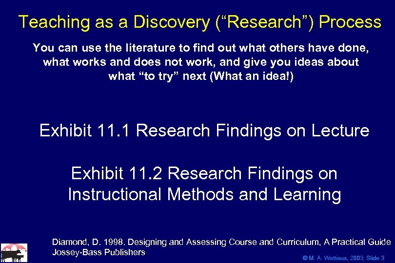Teaching as a Discovery (“Research”) Process You can use the literature to find out