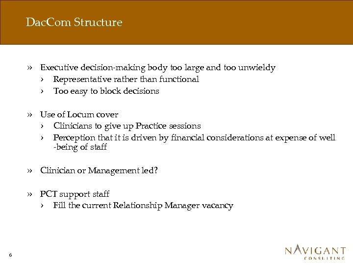 Dac. Com Structure » » Use of Locum cover › Clinicians to give up