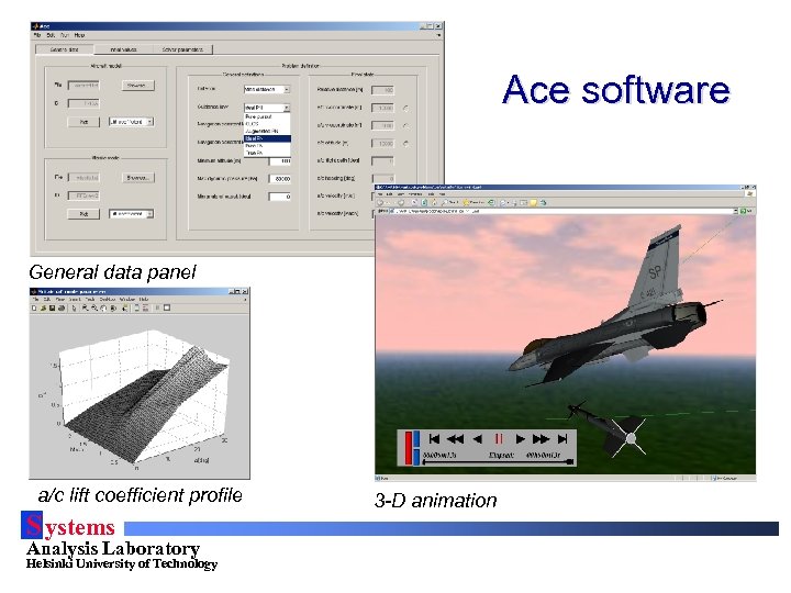 Ace software General data panel a/c lift coefficient profile S ystems Analysis Laboratory Helsinki