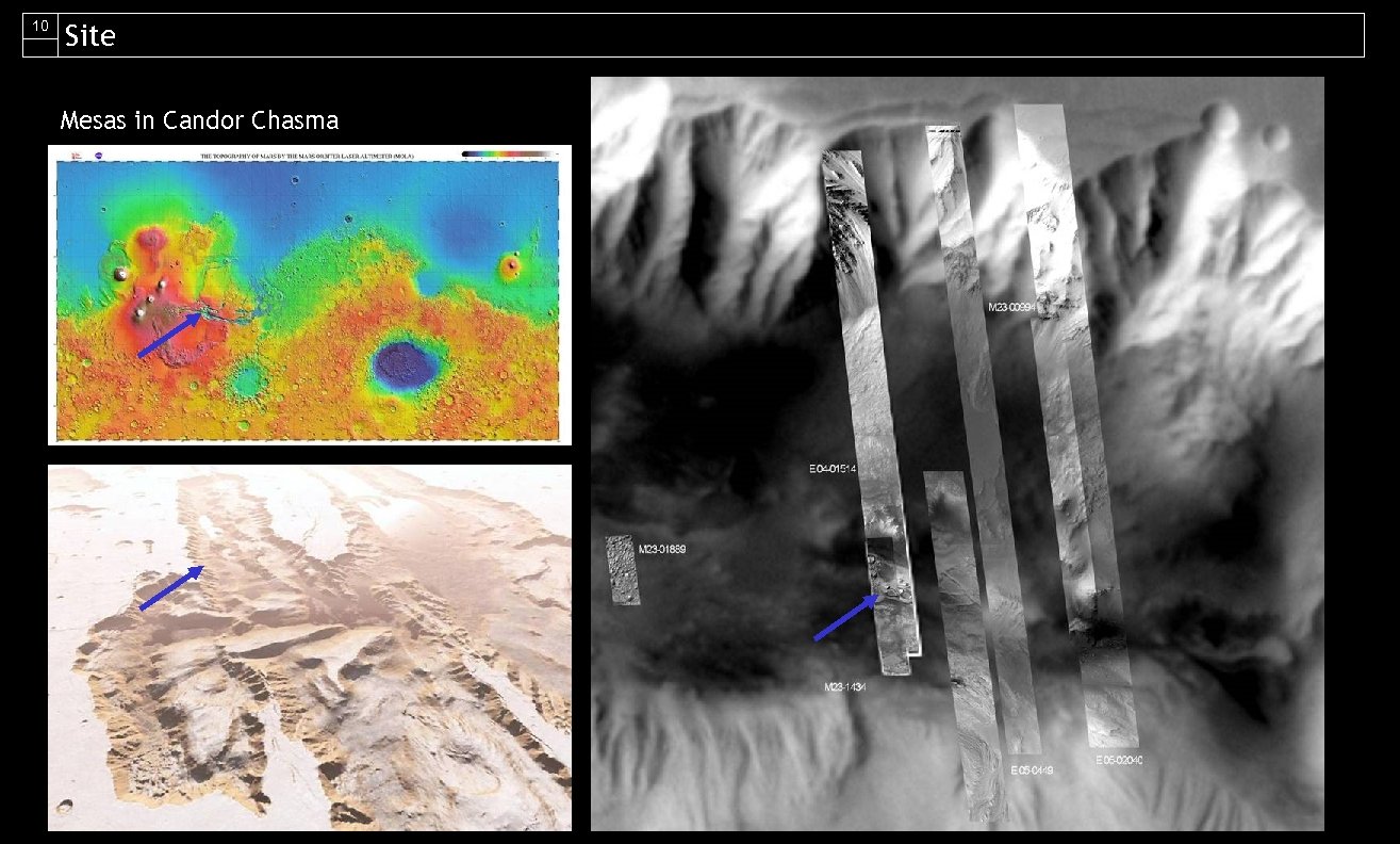 10 Site Mesas in Candor Chasma 