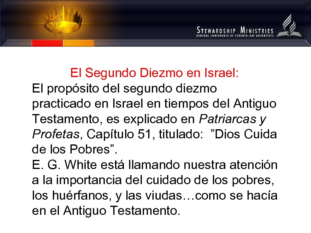 El Segundo Diezmo en Israel: El propósito del segundo diezmo practicado en Israel en