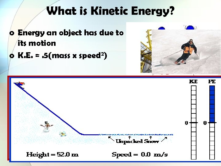 What is Kinetic Energy? o Energy an object has due to its motion o