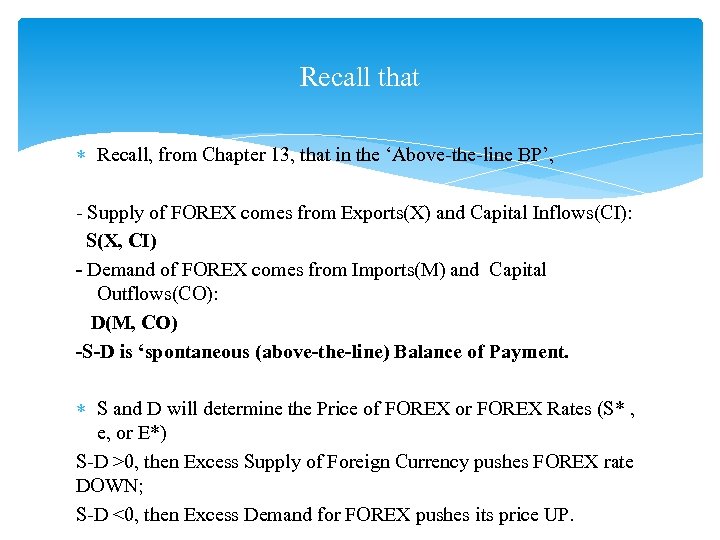 Recall that Recall, from Chapter 13, that in the ‘Above-the-line BP’, - Supply of