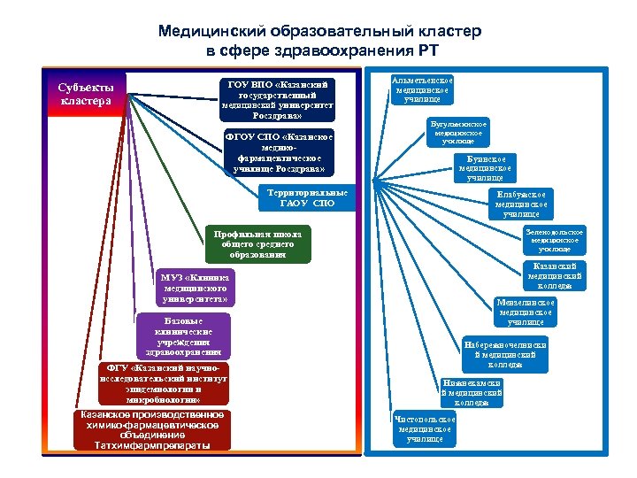 Медицинский образовательный кластер в сфере здравоохранения РТ Альметьевское медицинское училище ГОУ ВПО «Казанский государственный