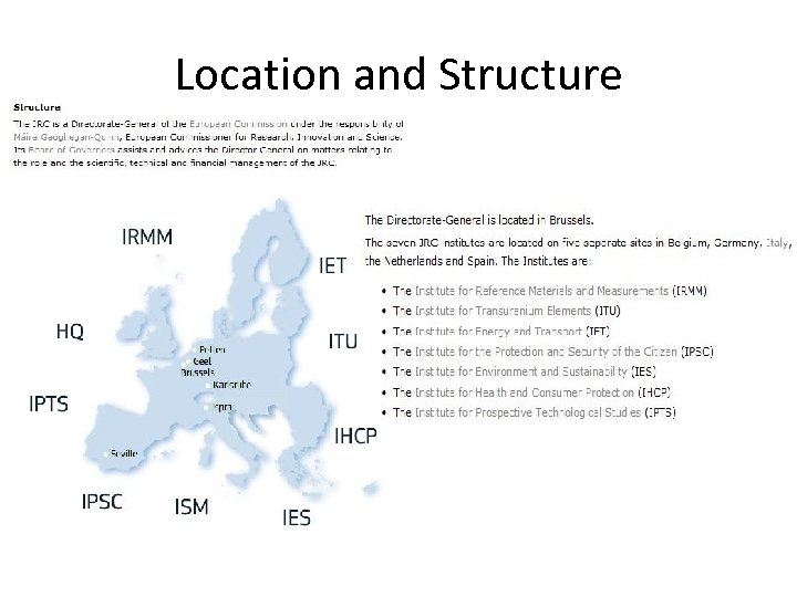 Location and Structure 