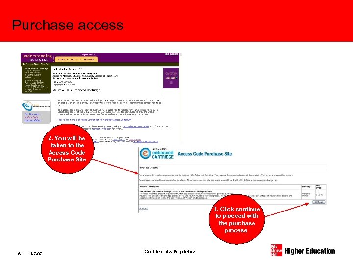 Purchase access 2. You will be taken to the Access Code Purchase Site 3.