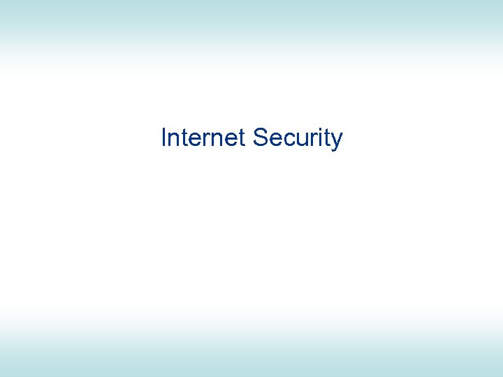 Internet Security 