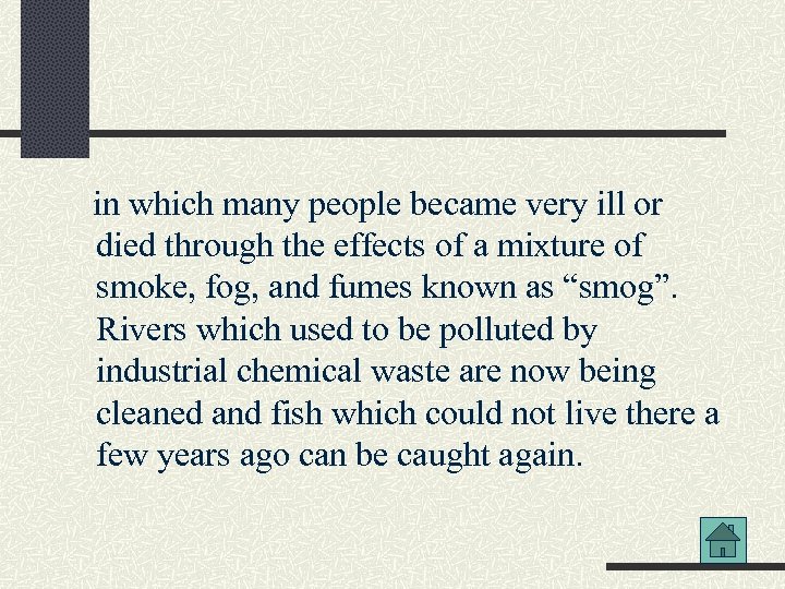 in which many people became very ill or died through the effects of a