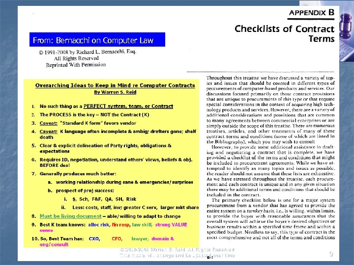 From Bernacchi on Computer Law From: Bernacchi on Computer Law © 2006 -2008 Warren