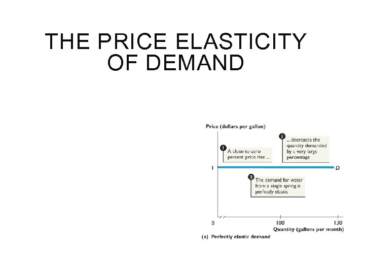 THE PRICE ELASTICITY OF DEMAND 