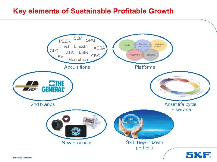 Key elements of Sustainable Profitable Growth S 2 M QPM PEER Cirval Lincoln ABBA