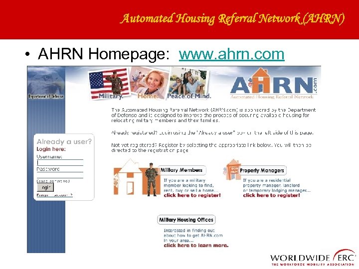 Automated Housing Referral Network (AHRN) • AHRN Homepage: www. ahrn. com 