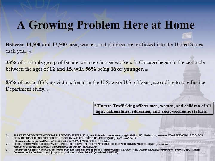 A Growing Problem Here at Home Between 14, 500 and 17, 500 men, women,