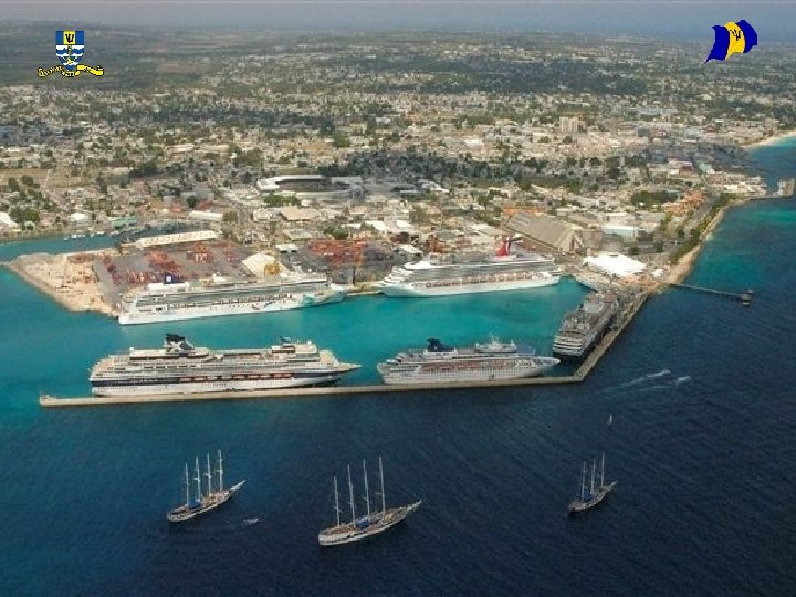 Aerial view of the Port of Bridgetown 