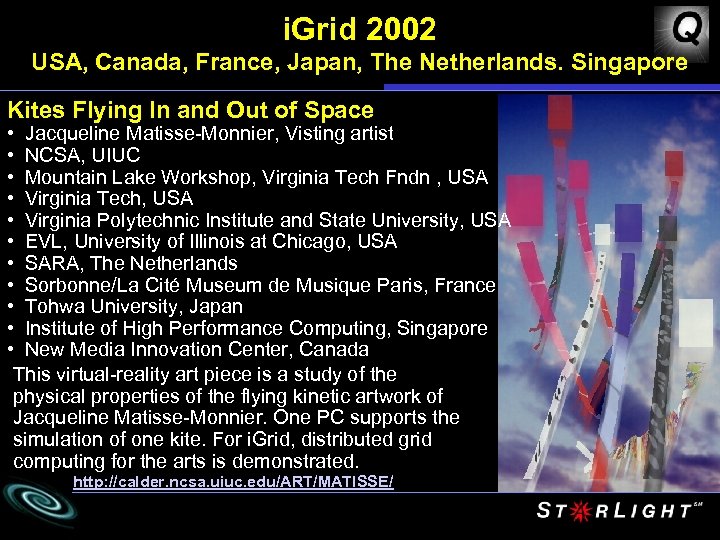 i. Grid 2002 USA, Canada, France, Japan, The Netherlands. Singapore Kites Flying In and