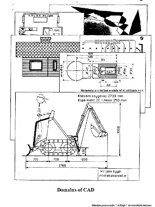 Domains of CAD Masinprojekteerimine * A. Kalja * Arvutitehnika instituut 