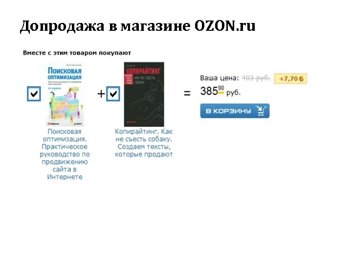 Допродажа в магазине OZON. ru 