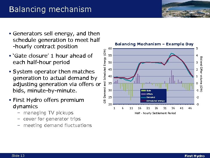 Balancing mechanism § System operator then matches generation to actual demand by adjusting generation
