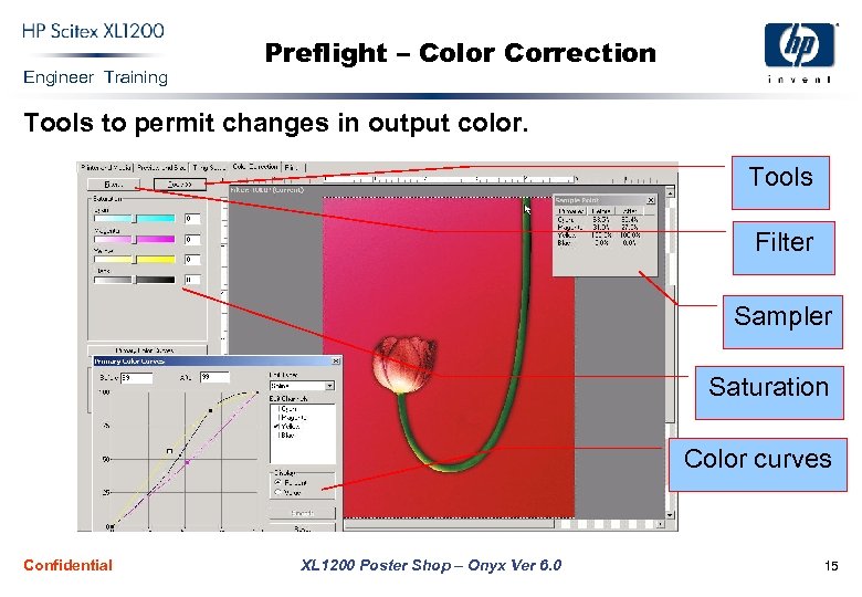 Engineer Training Preflight – Color Correction Tools to permit changes in output color. Tools