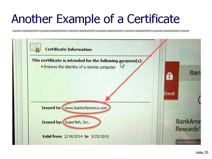 Another Example of a Certificate slide 28 