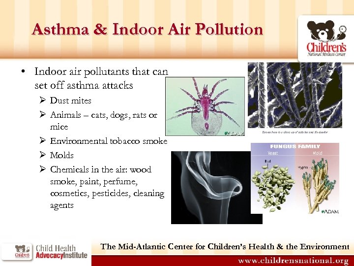 Asthma & Indoor Air Pollution • Indoor air pollutants that can set off asthma