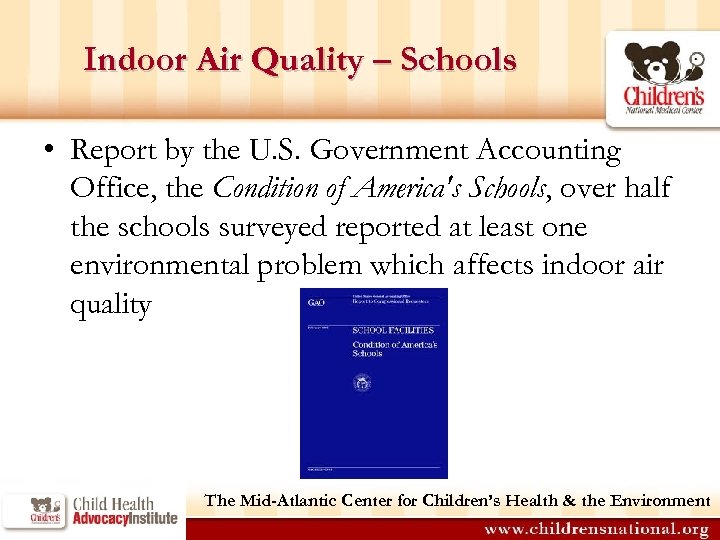 Indoor Air Quality – Schools • Report by the U. S. Government Accounting Office,