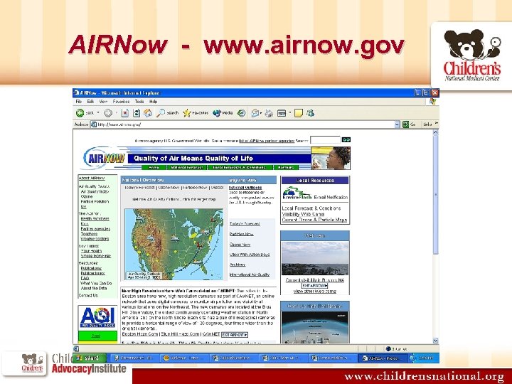 AIRNow - www. airnow. gov 