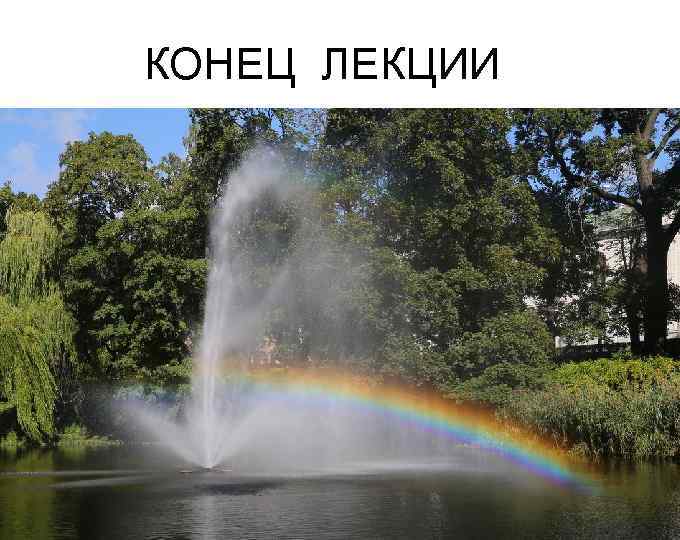 КОНЕЦ ЛЕКЦИИ 