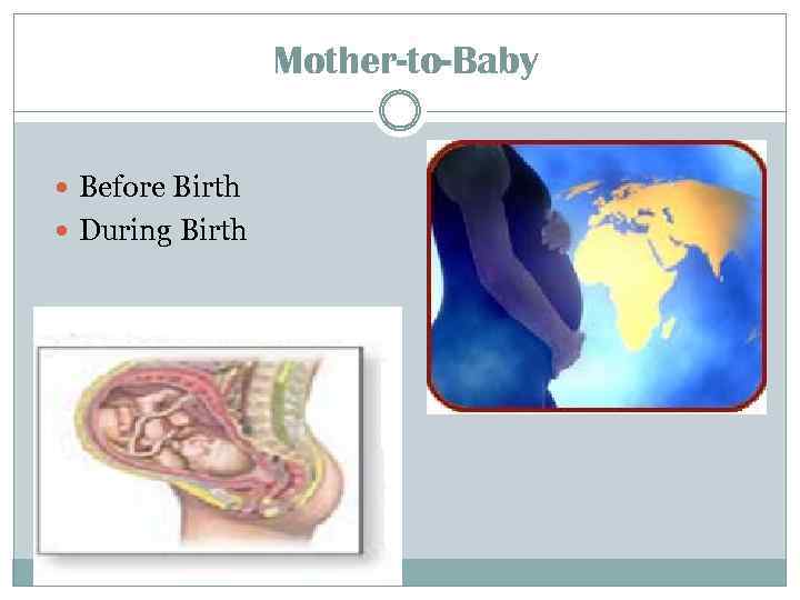 Mother-to-Baby Before Birth During Birth 