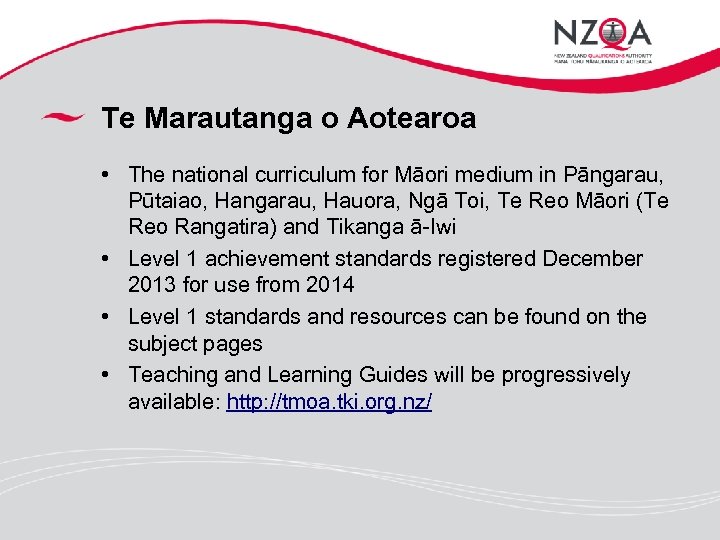 Te Marautanga o Aotearoa • The national curriculum for Māori medium in Pāngarau, Pūtaiao,