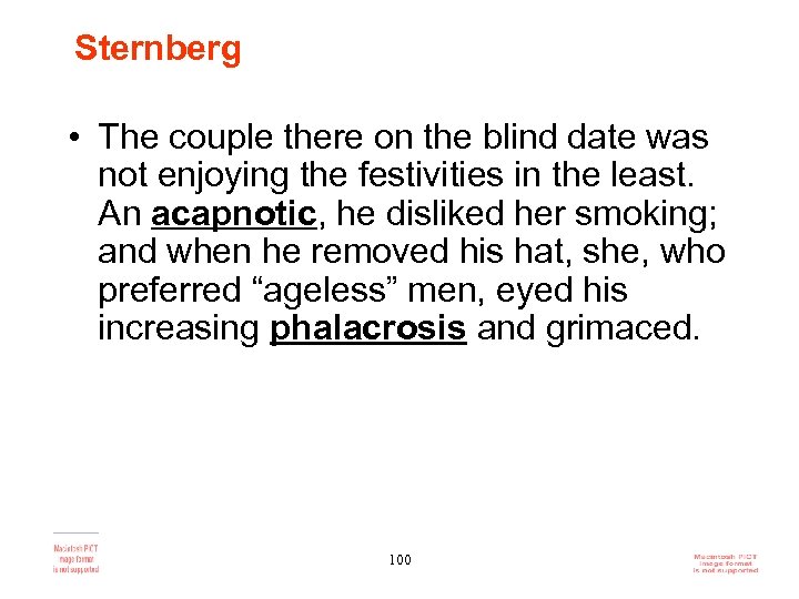 Sternberg • The couple there on the blind date was not enjoying the festivities