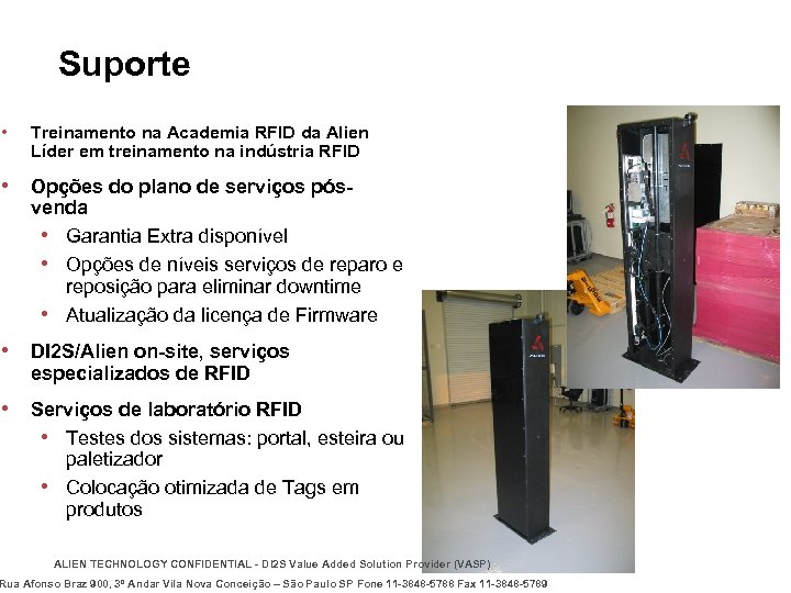 Suporte • Treinamento na Academia RFID da Alien Líder em treinamento na indústria RFID